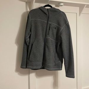 North Face. Gray Zip Up Jacket. Size L.